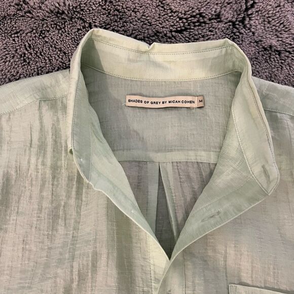 SHADES OF GREY BY MICAH COHEN Light Green Button Down Shirt - Picture 3 of 9